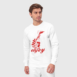 Костюм хлопковый мужской Enjoy fire soda, цвет: белый — фото 2