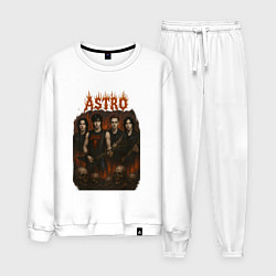 Костюм хлопковый мужской Astro в стиле хэви метал, цвет: белый