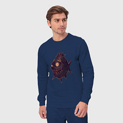 Костюм хлопковый мужской Рыба монстр, цвет: тёмно-синий — фото 2