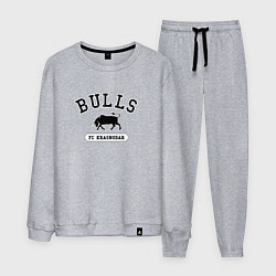 Костюм хлопковый мужской FC Krasnodar - bulls, цвет: меланж