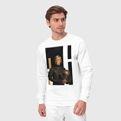 Костюм хлопковый мужской Мужчина водолаз ретрофутуризм поп-арт 1970-е, цвет: белый — фото 2