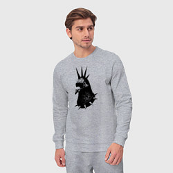 Костюм хлопковый мужской Панк голубь, цвет: меланж — фото 2