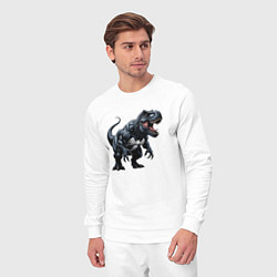 Костюм хлопковый мужской Гибрид тирекса и венома, цвет: белый — фото 2