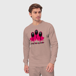 Костюм хлопковый мужской Стражи игры, цвет: пыльно-розовый — фото 2