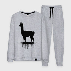 Костюм хлопковый мужской Альпака в стиле, цвет: меланж