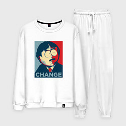 Костюм хлопковый мужской Рэнди Марш постер, цвет: белый