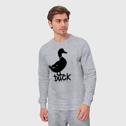 Костюм хлопковый мужской Граффити утка, цвет: меланж — фото 2