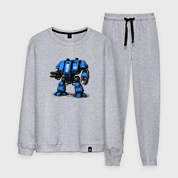 Костюм хлопковый мужской Боевая шагающая машина Дредноут, цвет: меланж