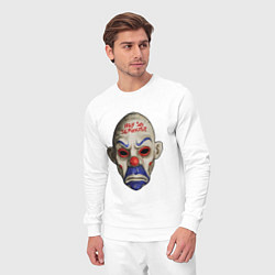 Костюм хлопковый мужской Маска джокера, цвет: белый — фото 2