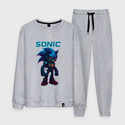 Костюм хлопковый мужской Sonic cyberpunk, цвет: меланж