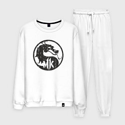 Костюм хлопковый мужской Kombat dragon, цвет: белый