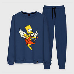 Костюм хлопковый мужской Bart Simpson Cupid, цвет: тёмно-синий