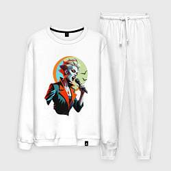 Мужской костюм Певица рок вампир с микрофоном