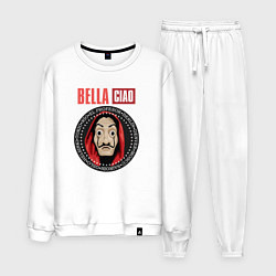 Костюм хлопковый мужской Bella ciao heroes, цвет: белый