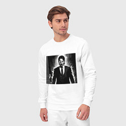 Костюм хлопковый мужской Киану, цвет: белый — фото 2