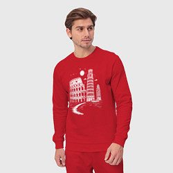 Костюм хлопковый мужской Величие Италии, цвет: красный — фото 2