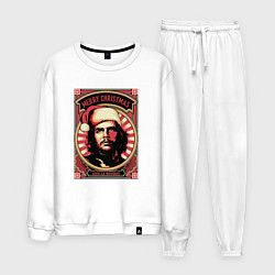 Костюм хлопковый мужской Новогодний Че Гевара, цвет: белый