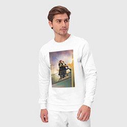 Костюм хлопковый мужской Влюблённые на Титанике, цвет: белый — фото 2