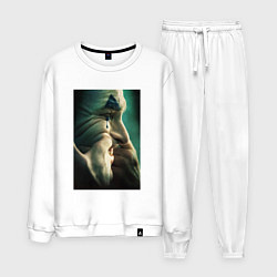 Костюм хлопковый мужской Улыбка Джокера, цвет: белый