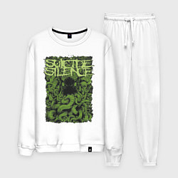 Костюм хлопковый мужской Suicide Silence, цвет: белый