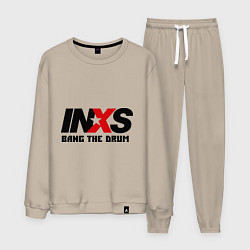 Костюм хлопковый мужской INXS, цвет: миндальный