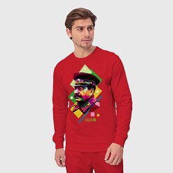 Костюм хлопковый мужской Stalin Art, цвет: красный — фото 2