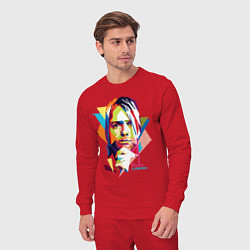 Костюм хлопковый мужской Kurt Cobain: Colors, цвет: красный — фото 2