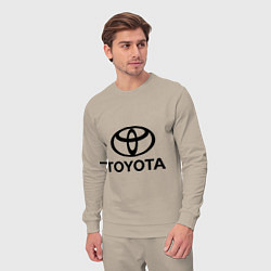 Костюм хлопковый мужской Toyota Logo, цвет: миндальный — фото 2