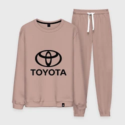 Костюм хлопковый мужской Toyota Logo, цвет: пыльно-розовый