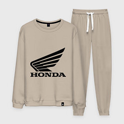Костюм хлопковый мужской Honda Motor, цвет: миндальный