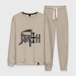 Костюм хлопковый мужской Death (смерть), цвет: миндальный