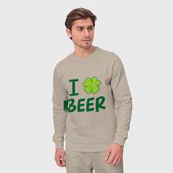 Костюм хлопковый мужской Love beer, цвет: миндальный — фото 2