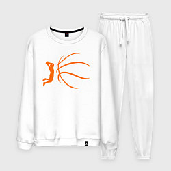 Костюм хлопковый мужской Баскетбол - это моя жизнь, цвет: белый