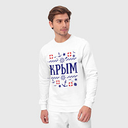 Костюм хлопковый мужской Крым, цвет: белый — фото 2