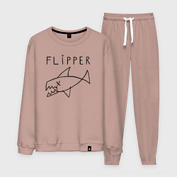 Костюм хлопковый мужской Flipper, цвет: пыльно-розовый
