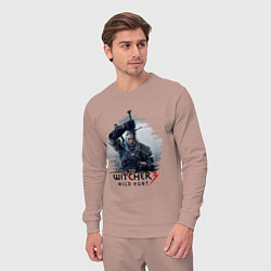 Костюм хлопковый мужской The Witcher 3, цвет: пыльно-розовый — фото 2