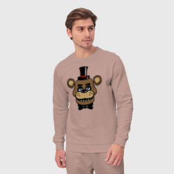 Костюм хлопковый мужской Freddy FNAF, цвет: пыльно-розовый — фото 2