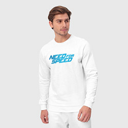 Костюм хлопковый мужской Need for speed, цвет: белый — фото 2