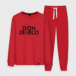 Костюм хлопковый мужской Don Diablo, цвет: красный