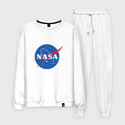 Костюм хлопковый мужской NASA: Logo, цвет: белый
