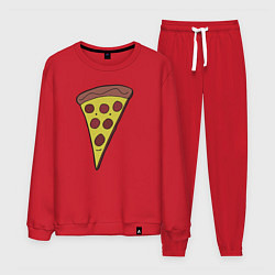 Костюм хлопковый мужской Pizza man, цвет: красный