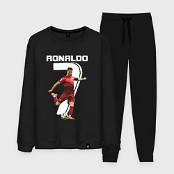 Костюм хлопковый мужской Ronaldo 07, цвет: черный