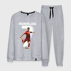 Костюм хлопковый мужской Ronaldo 07, цвет: меланж