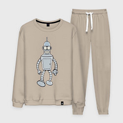Костюм хлопковый мужской Iron Bender, цвет: миндальный