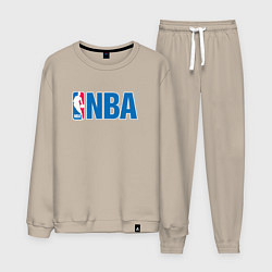 Костюм хлопковый мужской NBA, цвет: миндальный