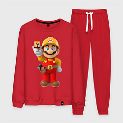 Костюм хлопковый мужской Super Mario, цвет: красный