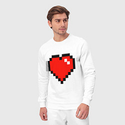 Костюм хлопковый мужской Minecraft Lover, цвет: белый — фото 2