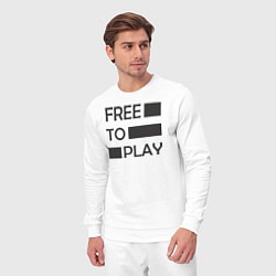 Костюм хлопковый мужской Free to play, цвет: белый — фото 2