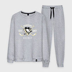 Костюм хлопковый мужской Pittsburgh Penguins: Est.1967, цвет: меланж