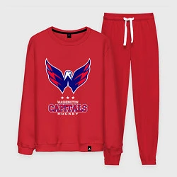 Костюм хлопковый мужской Washington Capitals, цвет: красный